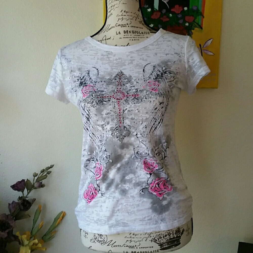 L.A Teez juniors white M shirt